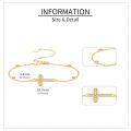 wholesale 14k Gold Cross Bracelet With Diamonds-0-3