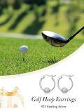 wholesale 925 Sterling Silver Hoop Earrings with Crystal Golf Ball Design - Perfect Gift for Mom on Mothers Day or Her Birthday-0-1