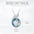wholesale 925 Sterling Silver Phoenix Crystal Necklace Wholesale Pendant With Chain-0-1