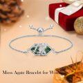 wholesale  Sterling Silver Hexagon Gemstone Bracelet for Women Fine Jewelry Gift -0-50