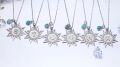 wholesale Sterling Silver Turquoise Sun A Z Alphabet Necklace for Women-0-5