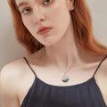 wholesale 925 Sterling Silver Mountain Landscape Pendant Necklace Wholesale With Green Accents-0-1