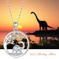 wholesale 925 Sterling Silver Tree of Life Necklace Pendant with Elephant and Leaves s for Women Daughter-0-4