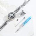wholesale 925 Sterling Silver Compass Charm Bracelet with Turquoise Stone - Memorial Keepsake Jewelry for Women-0-2