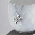 wholesale 925 Sterling Silver Butterfly Heart Pendant Necklaces for Women's  Ideas-0-2