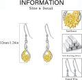 wholesale 925 Sterling Silver & 18K Gold Plated AAA Cubic Zirconia Sunflower Dangle Drop Earrings for Women-0-5