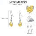 wholesale 925 Sterling Silver Sunflower Drop Earrings Wholesale With Twisted Design-0-5
