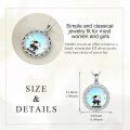 wholesale 925 Sterling Silver Moonstone Pendant with Cow Design - Cute Animal Charm Necklace for Women Gifts-0-4