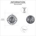 wholesale 925 Sterling Silver St Christopher Protect Us Compass Pendant Necklace for Men Women-0-3