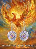 TOUPOP Sterling Silver Crystal Phoenix Rising Dangle Earrings-0-1