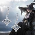 wholesale 925 Sterling Silver Celtic Triquetra Drop Earrings with Abalone Shell and Cubic Zirconia for Women's Gift-0-5