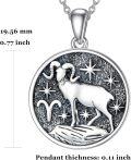 wholesale 925 Sterling Silver Aries Zodiac Sign Pendant Necklaces for Women Astrology s-0-3