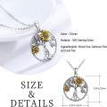 wholesale 925 Sterling Silver Tree of Life Sunflower Pendant Necklace for Women Girls  45cm Chain Length-0-3