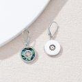 wholesale 925 Sterling Silver Abalone Shell Compass Dangle Drop Leverback Earrings Graduation Gift for Women-0-3