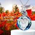 wholesale Sterling Silver Crystal Celtic Knot Heart Ashes Memorial Necklace for Women-0-12