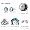 wholesale 925 Sterling Silver Blue Crystal Sea Life Stud Earrings Wholesale - Mermaid & Octopus Design-0-5