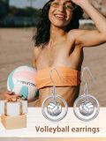 wholesale 925 Sterling Silver Volleyball Dangle Earrings-0-4