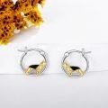 wholesale 925 Sterling Silver Wolf Hoop Earrings Gold Plated Minimalist s for Her-0-3