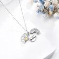 wholesale 925 Sterling Silver Sunflower Locket Necklace with Hidden Message – Hypoallergenic, Tarnish-Free Gift for Women-0-1