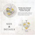 wholesale 925 Sterling Silver 925 CZ Heart-Shaped Sunflower & Rose Music Note Pendant Necklace-0-3