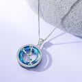 wholesale 925 Sterling Silver Blue Crystal Star Constellation Pendant Necklaces for Women Astrology Gifts-0-1