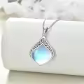 wholesale 925 Sterling Silver Moonstone Lapis Larimar Moss Agate Teardrop Filigree Pendant-0-2