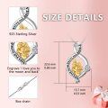 TOUPOP Sterling Silver Mother 'I Love You To The Moon And Back' Infinity Necklace-0-4