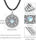 wholesale 925 Sterling Silver Moonstone Compass Locket with Funnel and Fill Tool - Pet Cremation Jewelry for Dogs Cats Memorials-0-2