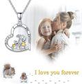 wholesale 925 Sterling Silver Heart-Shaped Squirrel Love Forever Pendant Necklace-0-3