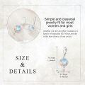 wholesale 925 Sterling Silver Moonstone Fox Flower Drop Earrings for Women-0-3