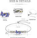 wholesale 925 Sterling Silver Blue Butterfly Adjustable Celtic Moon Bracelet - Irish  for Women-0-2