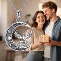 wholesale 925 Sterling Silver Phoenix Pendant Necklace Gemstone s for Women-0-5