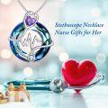 TOUPOP Sterling Silver Crystal 12 Months Birthstone Stethoscope Pendant Necklace-0-3
