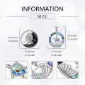 wholesale 925 Sterling Silver Turtle & Waves Abalone Shell Pendant Necklace for Women-0-3