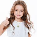 wholesale 925 Sterling Silver Gold Plated Panda Bear Pendant Necklace with Green Crystal Accents for Women Animal s-0-5