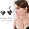 wholesale 925 Sterling Silver Black Bat Drop Earrings for Women Girls - Cute Animal  Idea-0-3