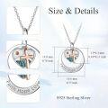 wholesale 925 Sterling Silver Turquoise Stone Heart & Rose Gold Cross Pendant Necklace with Crystals-0-3