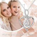 wholesale 925 Sterling Silver Heart Shape Pendant with Mother and Child Design - Perfect Gift for New Moms-0-4