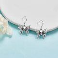 wholesale 925 Sterling Silver Butterfly Skull Dangle Earrings Gothic Halloween  for Her-0-2
