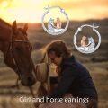 wholesale 925 Sterling Silver Mermaid & Horse Hoop Earrings - Cute  for Women-0-4
