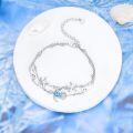 wholesale 925 Sterling Silver Blue Opal Sea Turtle Starfish Wave Charm Bracelet For Women-0-2