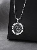wholesale 925 Sterling Silver and  Saint Anthony Prayer Medal Pendant with Chain - Catholic Protection  for Men & Women-0-2