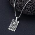 wholesale 925 Sterling Silver The Sun Tarot Pendant Necklace s for Women Men Gifts Jewelry 45cm Chain Length-0-5