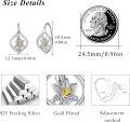 wholesale 925 Sterling Silver Flower Drop Earrings for Women Girls Mothers' Day Gift-0-4