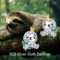 wholesale 925 Sterling Silver Crowned Seal Stud Earrings - Adorable Animal  for Women and Girls-0-4