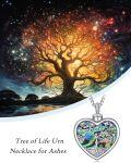 wholesale 925 Sterling Silver Heart Tree of Life Cremation Jewelry Keepsake Pendant Forever in My Heart w/Filler Kit-0-2