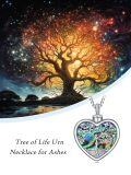 wholesale 925 Sterling Silver Heart Tree of Life Cremation Jewelry Keepsake Pendant Forever in My Heart w/Filler Kit-0-2