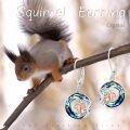 wholesale 925 Sterling Silver Colorful Crystal Squirrel Tree of Life Dangle Earrings for Women-0-5
