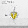 wholesale Sterling Silver Austrian Crystal Caduceus Angel Wing Heart Nurse Necklace-0-33
