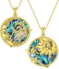 wholesale TOUPOP Moon Star Necklace Sagittarius Zodiac Sign Pendant -undefined